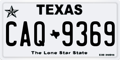 TX license plate CAQ9369