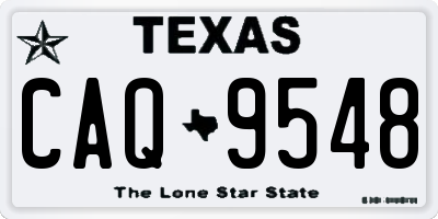TX license plate CAQ9548