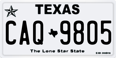 TX license plate CAQ9805