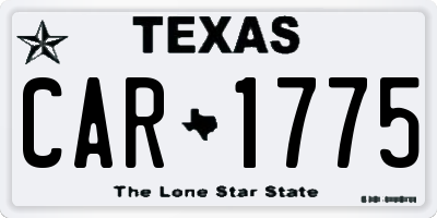 TX license plate CAR1775