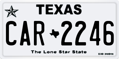 TX license plate CAR2246