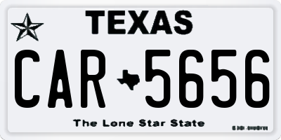 TX license plate CAR5656