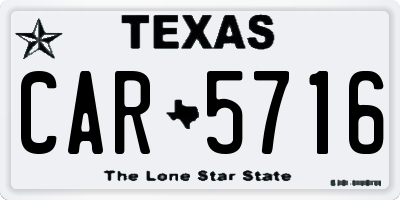 TX license plate CAR5716