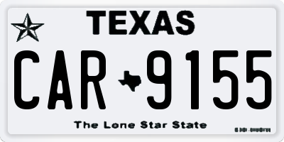 TX license plate CAR9155