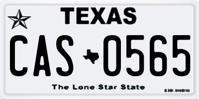 TX license plate CAS0565