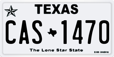 TX license plate CAS1470