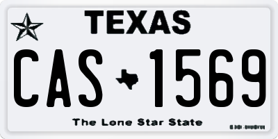 TX license plate CAS1569