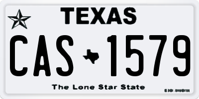 TX license plate CAS1579