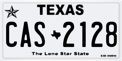 TX license plate CAS2128