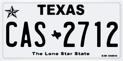 TX license plate CAS2712