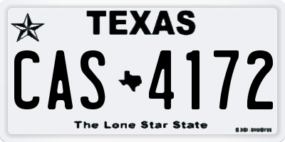 TX license plate CAS4172