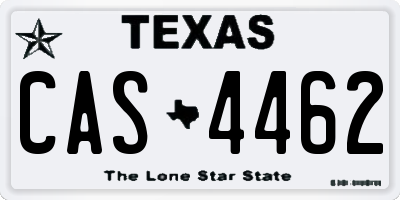 TX license plate CAS4462