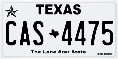 TX license plate CAS4475