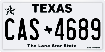 TX license plate CAS4689