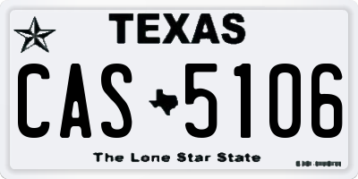 TX license plate CAS5106