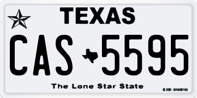 TX license plate CAS5595