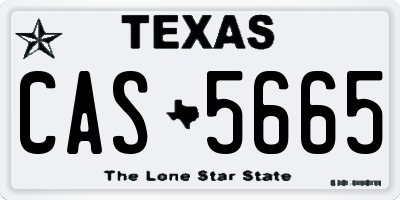 TX license plate CAS5665