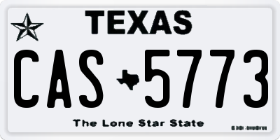 TX license plate CAS5773