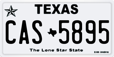 TX license plate CAS5895