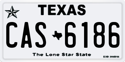 TX license plate CAS6186