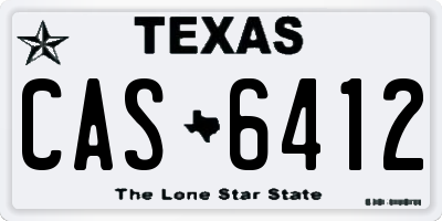 TX license plate CAS6412