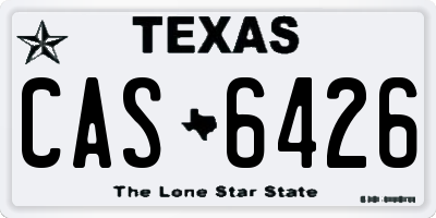 TX license plate CAS6426