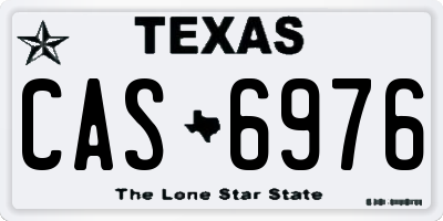 TX license plate CAS6976