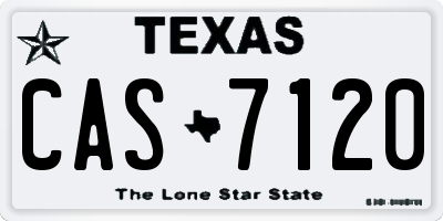 TX license plate CAS7120