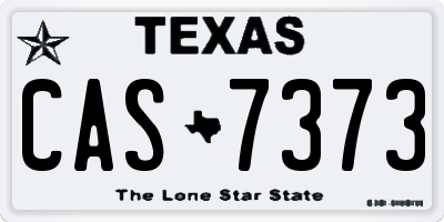TX license plate CAS7373