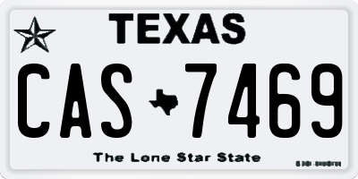 TX license plate CAS7469
