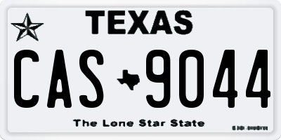 TX license plate CAS9044