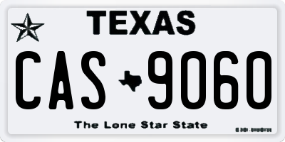 TX license plate CAS9060