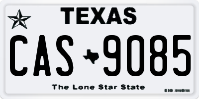 TX license plate CAS9085