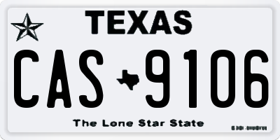 TX license plate CAS9106