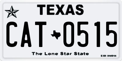 TX license plate CAT0515
