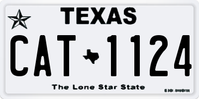 TX license plate CAT1124