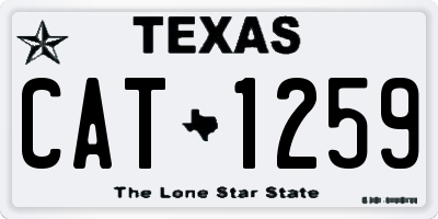 TX license plate CAT1259