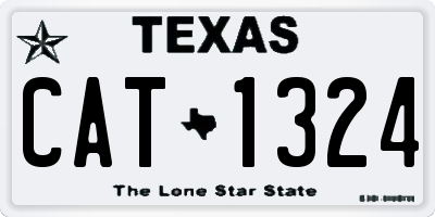 TX license plate CAT1324