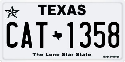 TX license plate CAT1358