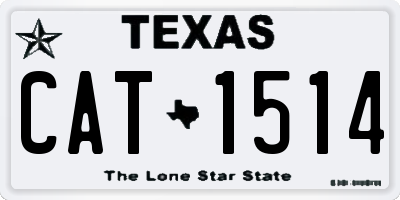 TX license plate CAT1514