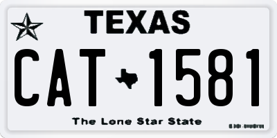 TX license plate CAT1581