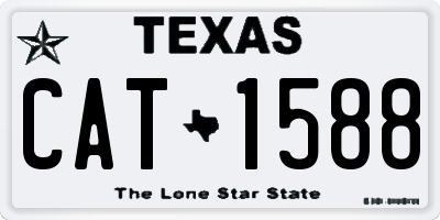 TX license plate CAT1588