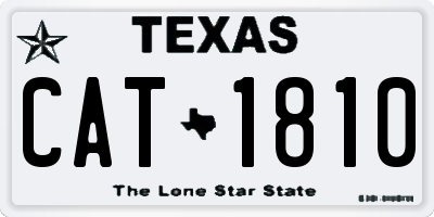 TX license plate CAT1810