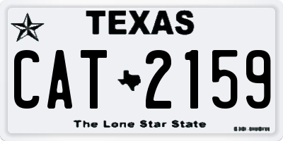 TX license plate CAT2159