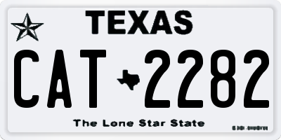 TX license plate CAT2282