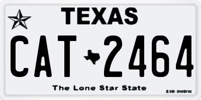 TX license plate CAT2464