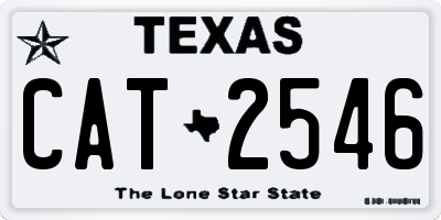 TX license plate CAT2546