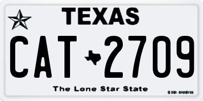 TX license plate CAT2709