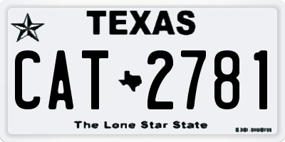 TX license plate CAT2781
