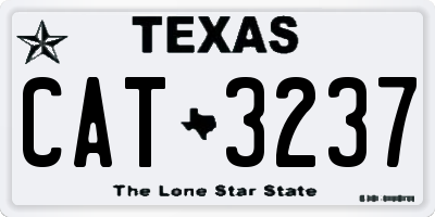 TX license plate CAT3237